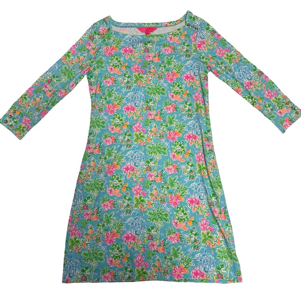 NWT Disney x Lily Pulitzer Women's Sophia Dress Blue Ibizia Size Large